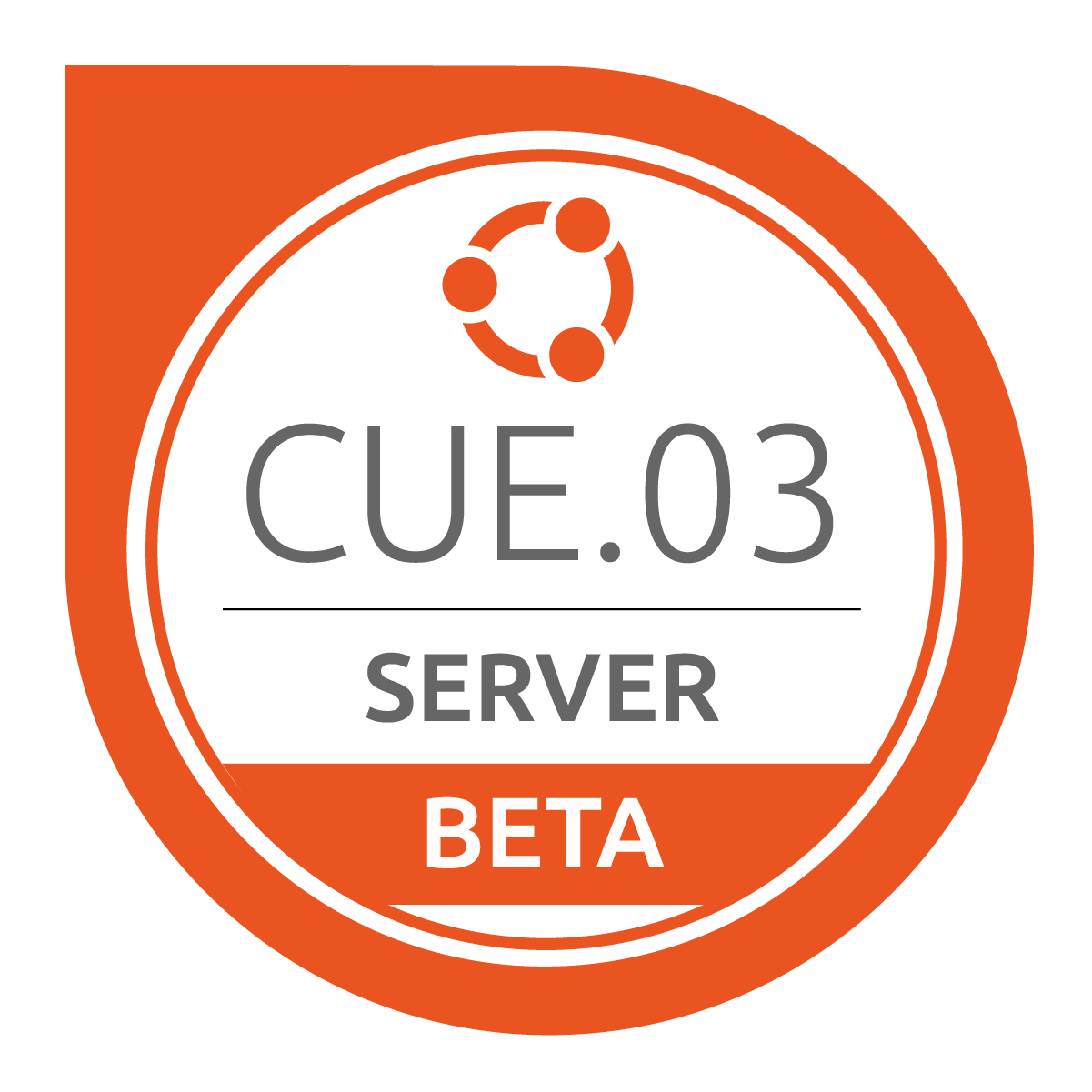 CUE.03 beta Credly badge